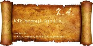 Kászonyi Attila névjegykártya