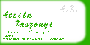 attila kaszonyi business card